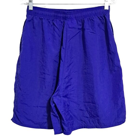 Vintage 90s Reebok Jazzy Nylon L Swim Shorts Elastic Waist Lightweight - Picture 5 of 12